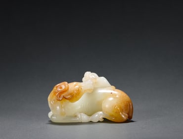 A jade shepherd boy rides a bull in Hetian, Song Dynasty