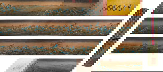 Wang Ximeng's rare work: A long scroll of a Thousand Li of rivers and mountains