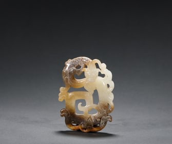 Spring and Autumn period Hetian jade dragon phoenix Pei
