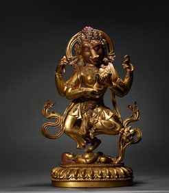 A bronze gilt Buddha statue, Ming Dynasty, China