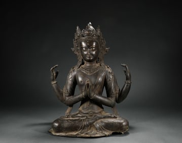 Bronze Guanyin statue of Ming Dynasty