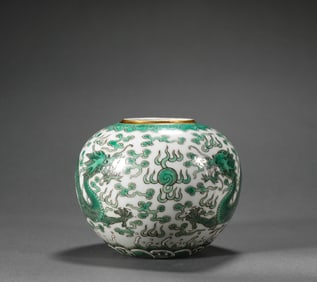 Dragon pattern water vase of Qing Dynasty