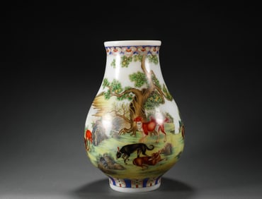 Qing Dynasty material vase appreciation