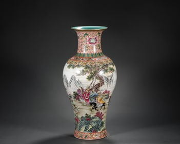 Qing Dynasty Yongzheng colorful vase