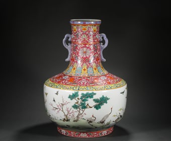 Qing Dynasty Qianlong pastel vase