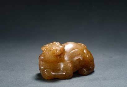 Tang Dynasty Hetian Yu Rui beast