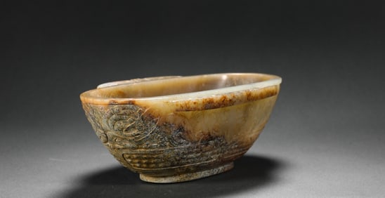 Hetian jade cup vessel of Han Dynasty