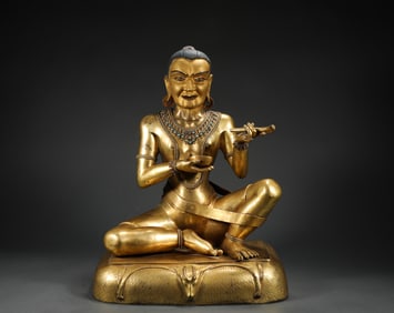 Gilt bronze Buddha statue of Ming Dynasty