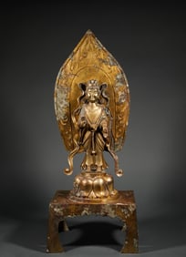 5th century gilt bronze Buddha statue