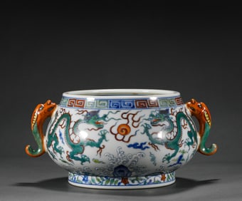 Ming Dynasty colorful Chenghua incense burner