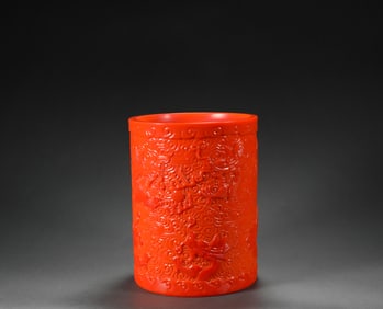 Qing Dynasty material pen holder