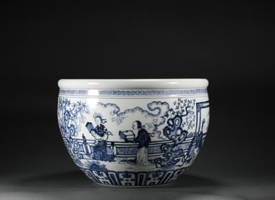 Ming Dynasty Chenghua figures blue and white VAT