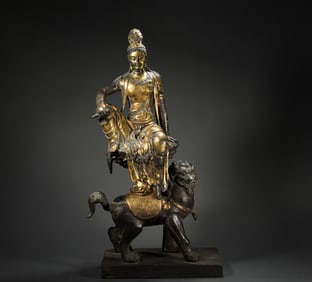 Bronze gilt Buddha statue of the Northern Qi period