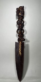 MING DYNASTY IRON SCISSORS AND GOLD INSTRUMENTS