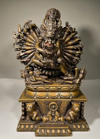 MING DYNASTY ALLOY BRONZE STATUE OF MAJESTY