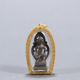 8TH CENTURY KASHMIR ALLOY COPPER PORTABLE BUDDHA