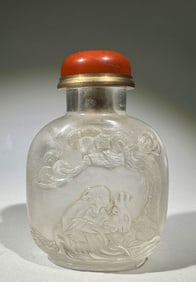 QING DYNASTY CRYSTAL SMOKE BOTTLE