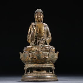 LIAO DYNASTY GILT BUDDHA STATUE