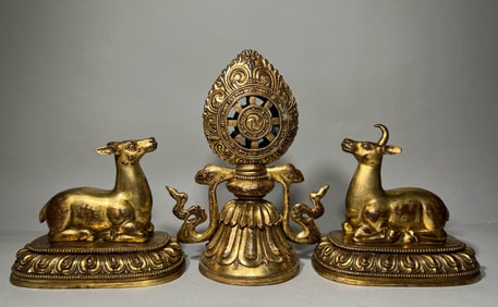 MING DYNASTY GILT RITUAL INSTRUMENT