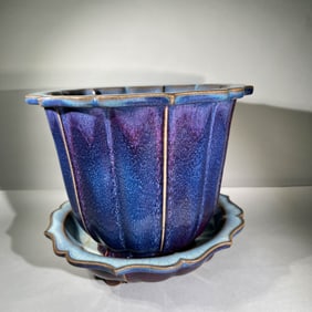 QING DYNASTY JUN KILN FLOWERPOT