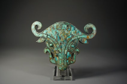 ERLITOU INLAID WITH LOOSE-HAND ANIMAL FACE