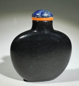 QING DYNASTY INK JADE TOBACCO BOTTLE