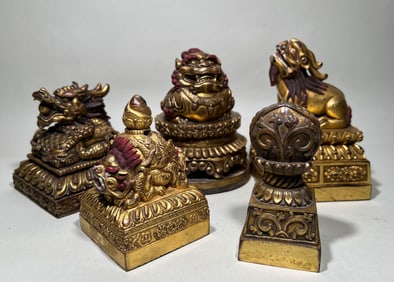 QING DYNASTY GILT SEAL