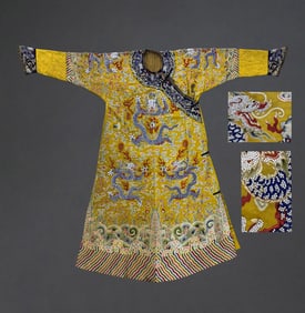 QING DYNASTY CHAPTER 12 PEARL EMBROIDERED DRAGON ROBE
