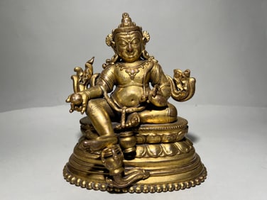 MING DYNASTY GILDED GOD OF WEALTH
