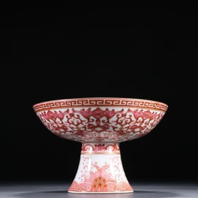 QING DYNASTY CARMINE GOBLET
