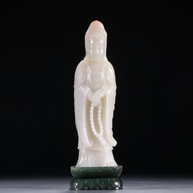 MING DYNASTY WHITE JADE GUANYIN