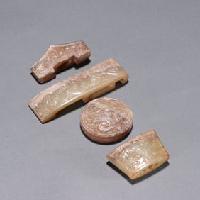 WARRING STATES JADE SWORD ORNAMENT