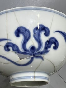 MING DYNASTY BLUE AND WHITE BOWL