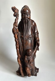 QING DYNASTY HUANGHUALI LONGEVITY STAR