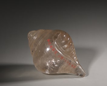 A crystal conch ornament,Qing Dynasty,China