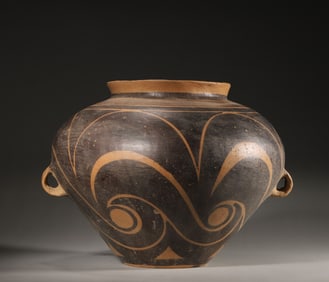 A double-eared pottery jar,The Majiayao Culture Period,China