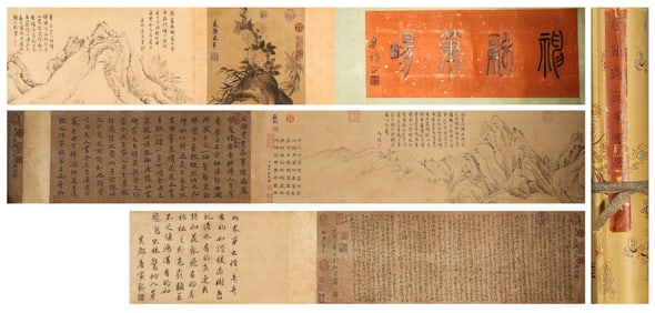 The Chinese cursive handwriting, Sun Guoting mark,Tang Dynasty,China,Tang Dynasty,China