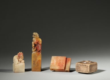 A set of Shoushan stone seals,Qing Dynasty,China