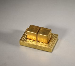 A pair of gilding copper seals,Qing Dynasty,China