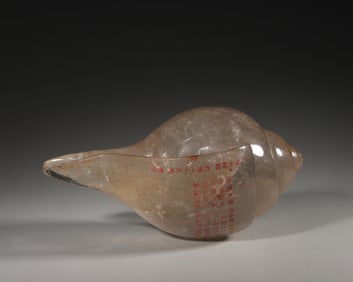 A crystal conch ornament,Qing Dynasty,China
