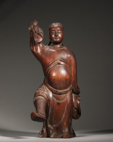 An aloeswood figurine,Qing Dynasty,China