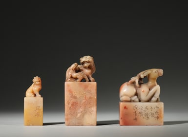 A set of Shoushan stone seals,Qing Dynasty,China