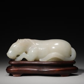 A jade horse ornament,Qing Dynasty,China