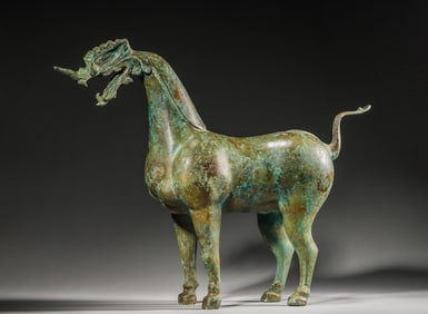 A bronze beast ornament,Han Dynasty,China