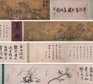 A Chinese painting long scroll of "Autumn Landscape",Guo Xi mark,Song Dynasty,China,Song