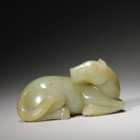 A jade horse ornament,Qing Dynasty,China