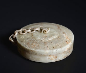 HAN DYNASTY JADE LID BOX