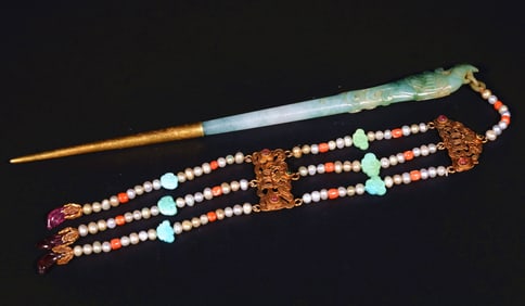 QING DYNASTY JADE HAIRPIN