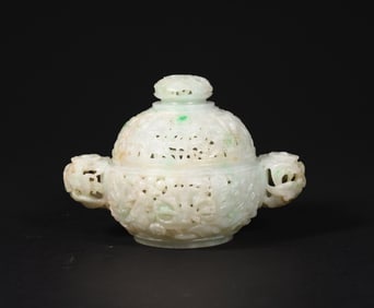 QING DYNASTY JADE INCENSE BURNER