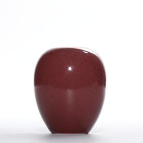 QIANLONG RED GLAZE JAR FROM QING DYNASTY